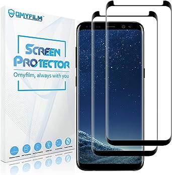 [2 Pack] OMYFILM Screen Protector Samsung Galaxy S8 [Accurate Cutouts] Galaxy S8 Tempered Glass Screen Protector [Smooth Feel] Glass Screen Protector for Samsung S8