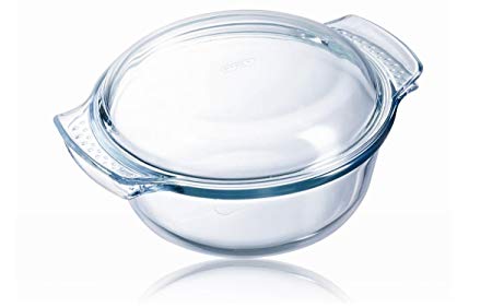 Pyrex Classic Glass - Round casserole with lid, 3.5 l