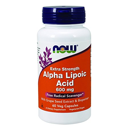 NOW Alpha Lipoic Acid 600 mg,60 Veg Capsules