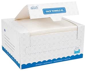 HOMEXCEL Face Towels 50 Count, Disposable Makeup Remover Wipes, Super Soft Biodegradable Dry Facial Hand Clean Facial Towels Wash Cloth