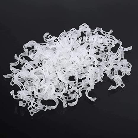 100 PCS Plant Support Garden Clips for Vine Vegetables,Tomato Trellis Clips,Makes Garden Vegetables to Grow Upright and Healthier White