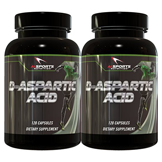 AI Sports D-Aspartic Acid Twin Pack 2 120 count Bottles DAA
