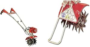 Mantis 7920 2-Cycle Plus Tiller/Cultivator & 4333 Power Tiller Kick Stand for Gardening, Red