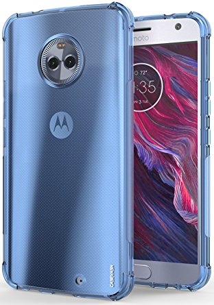 Moto X4 Case, CASEVASN [Shockproof] Anti-Scratches Flexible TPU Gel Slim Fit Soft Skin Silicone Protective Case Cover For Motorola Moto X4 (Blue)