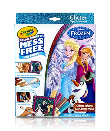 Crayola, Frozen, Color Wonder Mess-Free Coloring Glitter Paper and Markers, Art Tools, Great for Travel