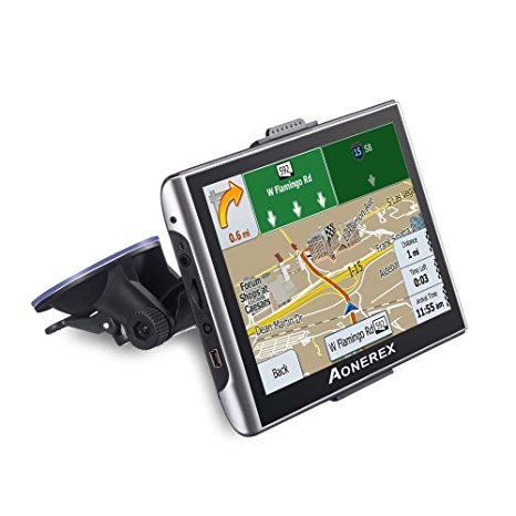 GPS Navigator,Car gps navigation 7-inch HD Capacitive Touch Screen, Car GPS Navigator built-in 8GB Satellite Navigation System, Voice Notification, Lifetime Maps and Traffic, Driver Alerts