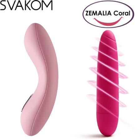 SVAKOM Echo Mini Rechargeable Luxury Women Face Massager. (pale pink with coral)