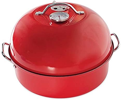 Nordic Ware Indoor/Outdoor Kettle Smoker, 7 by 13 inches, Red