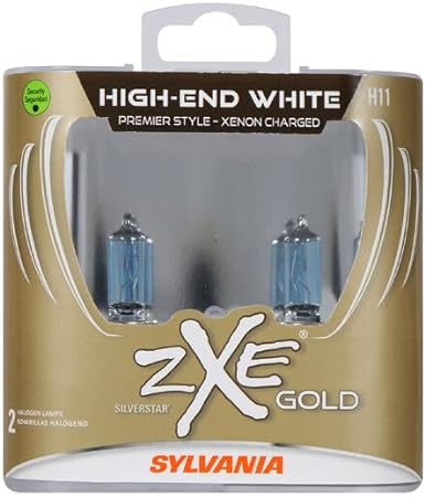 SYLVANIA H11 SilverStar zXe Gold Halogen Headlight Bulb, 2 Pack