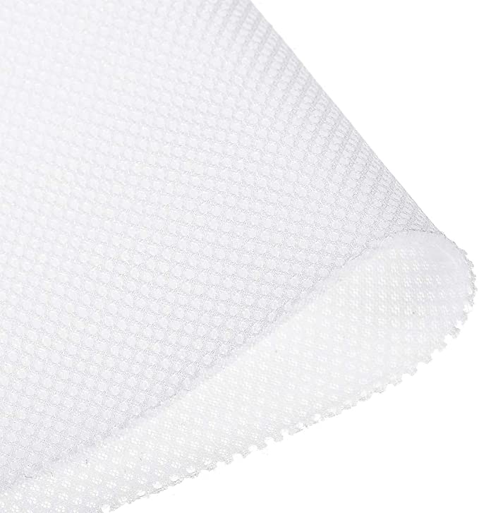 uxcell White Speaker Mesh Grill Stereo Fabric Dustproof 1x1.45M 40 x 57 inch