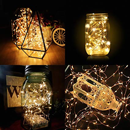 Festive LED String Lights, 10M / 33FT Vibrant Starry Fairy Copper String Lights, Bottle Lights, USB Powered Warm White Ambiance Lighting with 100 LEDs for Patio, Garden, Bedroom and Living Room