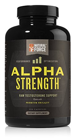 Natural Force® Alpha Strength – #1 BEST NATURAL TESTOSTERONE BOOSTER– Herbal Testosterone Booster-Tribulus Stack with Shilajit. 24% INCREASE in Natural Test Booster. Paleo, Vegan - 120 V-Caps