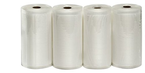 Genuine VacMaster 946104 Full Mesh 8 Inch by 50 Feet Vacuum Packaging Roll- 4 Pack