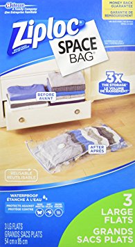 Ziploc Space Bag Flat Large, 3-Count