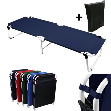 Magshion* Portable Military Fold Up Camping Bed Cot   Free Storage Bag- 5 Colors