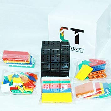3x3x3 CubeTwist Bandaged DIY Tiled Kit Black CT 3x3 Puzzle Toy Twisty Gift
