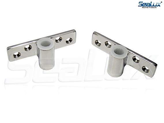 SeaLux Marine 316 Stainless Steel Side Mount Oarlock Sockets for 1/2" shank ( Pair)