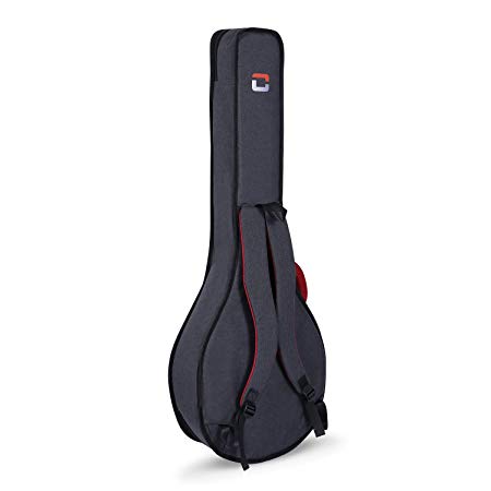 Crossrock CRSG107BJDG 5 String Resonator Banjo Bag, 10mm Padding, Backpack Available，Dark Grey