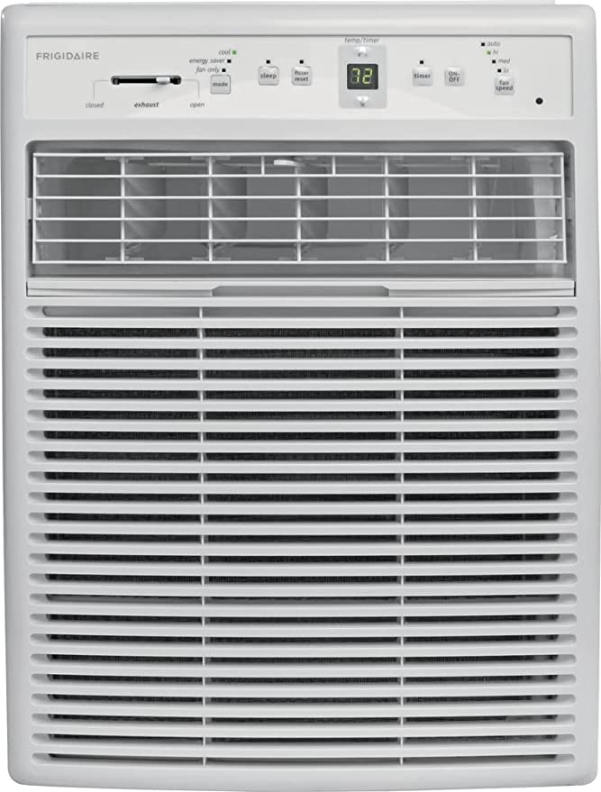 Frigidaire FFRS1022RE 10,000 BTU Window-Mounted Slider/Casement Air Conditioner, 115 V, White