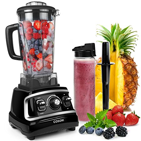 COSORI Smoothie Blender Countertop Professional Series Juicer, High Speed Food Processor Maker Mixer System with Recipe Book, Black/1500W