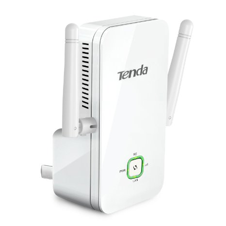 Tenda A301 300Mbps Universal Plug-in Wi-Fi Range Extender/Wi-Fi Booster with Ethernet & Dual External Antennas (WPS function, Easy Configuration)