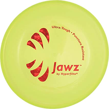 Hyperflite Jawz Pup World Toughest Competition Dog Disc Puncture Resistant Frisbee 7 Inch Lemon Lime