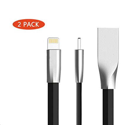 Lightning Cable,Apple Lightning cable,Zinx 2-Pack [3.3ft X 2 ] Hi-Speed Cable,Premium TPE Jacket Lighting Cable For iPhone6,iPhone 6s,iPhone 7,iPhone 7 Plus and other Apple Decives.(lightning 2 Black)