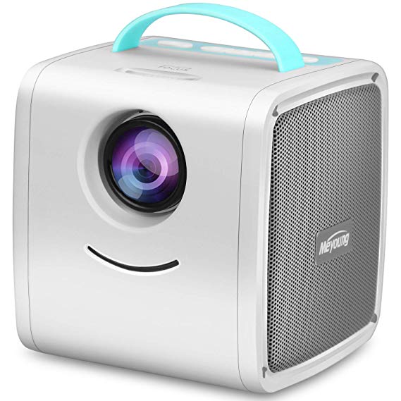 Mini Projector - Meyoung Portable LED LCD Projector, Full HD 1080P Supported, Compatible with PC Mac TV DVD iPhone iPad USB SD AV HDMI, Home Theater & Outdoor Projector Gifts for Kids