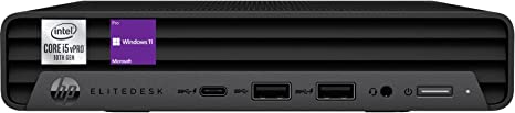 HP EliteDesk 800 G6 Mini Business Desktop, Intel Core i5-10500T vPro Processor, 16GB RAM, 512GB PCIe SDD, DisplayPort, RJ45, Wi-Fi 6, Windows 11 Pro