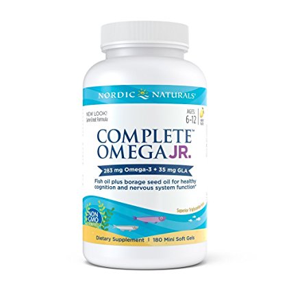 Nordic Naturals - Complete Omega Junior, Promotes Brain, Bone, and Nervous and Immune System Health, 180 Soft Gels (FFP)