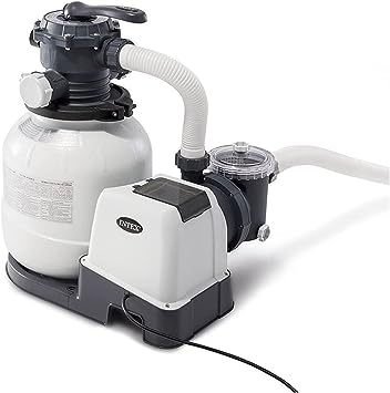 Intex 2100 GPH Above Ground Pool Sand Filter Pump w/ Deluxe Pool Maintenance Kit