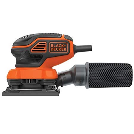 BLACK DECKER BDEQS300 1/4 Sheet Orbital Sander with Paddle Switch Actuati (Renewed)