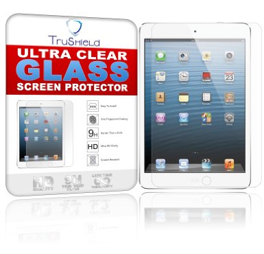 iPad Air 2 Screen Protector - Tempered Glass - Package Includes Microfiber Cleaning Wipe, Installation Tips with Video - Retail Packaging - by TruShield