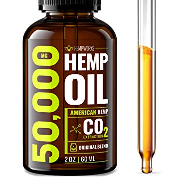 Hemp Oil 50000 MG Extra Efficacy - Stress & Anxiety Relief - Made in The USA - 100% Natural & Safe Hemp Oil - Immune Support - Anti-Inflammatory & Joint Support - Ideal Omega 3, 6, 9 Balance