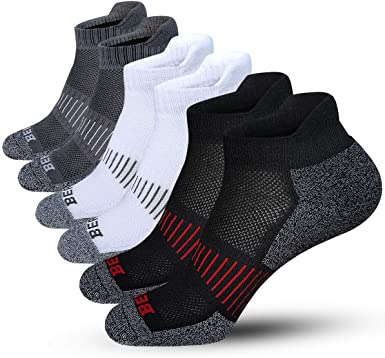 BERING Men's Performance Low Cut Running Socks (6 Pack)