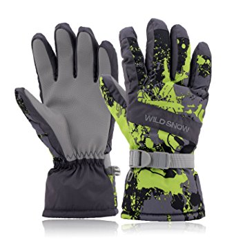 Ski gloves, DUZCLI Waterproof Warmest Lightweight Winter Snow, Snowboarding Gloves for Mens , Womens , and Boys