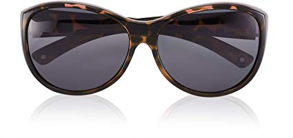 Br'Guras Polarized Oversized Sunglasses Wear over Prescription with Purple Frame for Women&Men