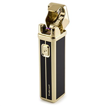 TriGear Elite Series Windproof USB Rechargeable Tower Design Electric Arc Coil Lighter