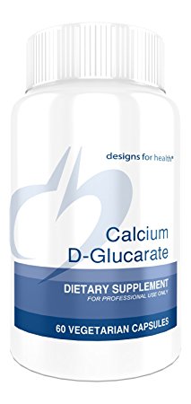 Designs for Health - Calcium D-Glucarate, Helps Eliminate Excess Steroid Hormones and Toxins, 60 Caps