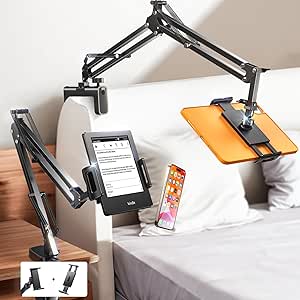 LISEN for Kindle Stand Reading in Bed, for iPad Stand Holder for Bed Desk Tablet Stand for Kindle Accessories Paperwhite Oasis 2024 iPad Tablets