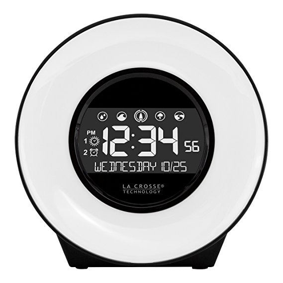 La Crosse Technology C85135 Color Mood Light Alarm Clock with Nature Sounds