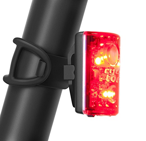 Cycle Torch MicroBot Taillight | Compact USB Rechargeable Bicycle Safety Rear Tail Light | Mountable Bike Taillight for City Commuters, Kids & Cyclists | Detachable Red LED Bicycle Blinker
