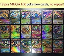 Pokemon Mega EX Cards for 1 Dollar all newest 18 Pokemon Cards Mega EX No repeat Gold Flash Light cards