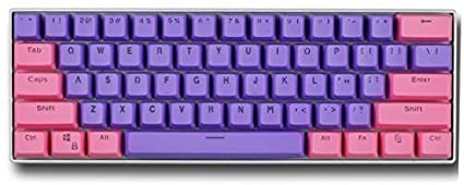 Taide 61 Key ANSI Layout OEM Profile PBT Thick Keycaps for 60% Mechanical Keyboard (Color 18)
