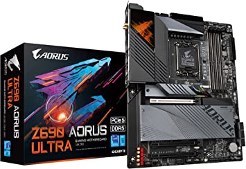 GIGABYTE Z690 AORUS Ultra (LGA 1700/ Intel Z690/ ATX/ DDR5/ Quad M.2/ PCIe 5.0/ USB 3.2 Gen2X2/ Type-C/WiFi 6/2.5GbE LAN/Gaming Motherboard)