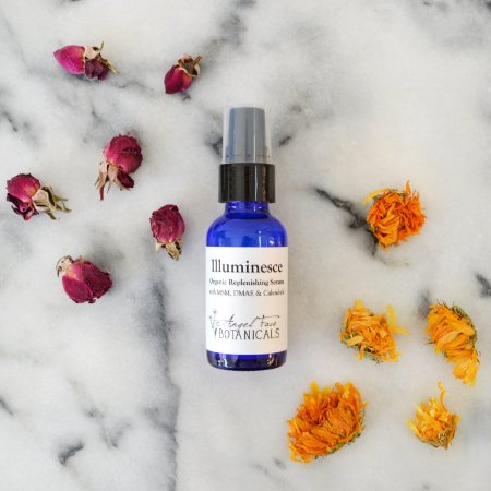 Illuminesce - Replenishing Organic Facial Serum with MSM DMAE and Calendula for Smoothing Fine Lines and Wrinkles