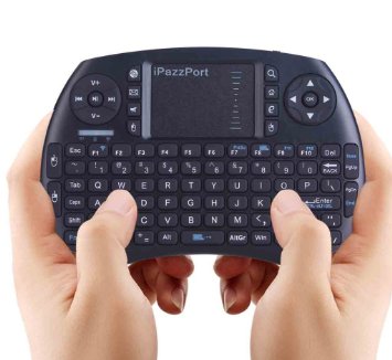 iPazzPort Wireless Mini Keyboard with Touchpad Combo for Raspberry Pi 3 / Android TV BOX / HTPC KP-810-21S (Black)