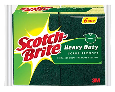 Scotch-Brite Heavy Duty Scrub Sponge, 6-Sponges