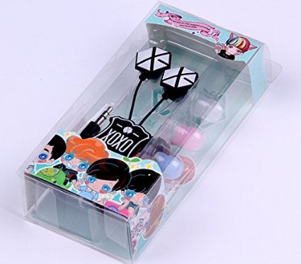 Limgo(TM) Kpop Accessory All Stars Support Earphone Headset Of With Microphone（Black White）