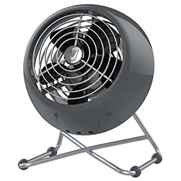 Vornado VFAN Mini Modern Personal Vintage Air Circulator Fan, Storm Gray